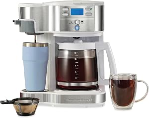 Hamilton Beach 2-Way Programmable Coffee Maker, 12 Cup Glass Carafe And Single Serve Coffe